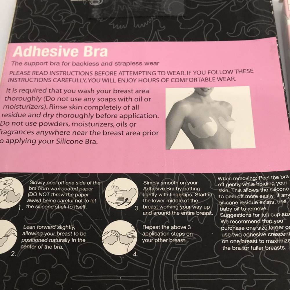 Adhesive Bra Set and Adjustable Low Back Bra Straps - Picture 3 of 5
